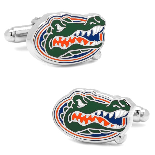 Cufflinks with a gator logo on a white background NCAA University of Florida Gators Cufflinks