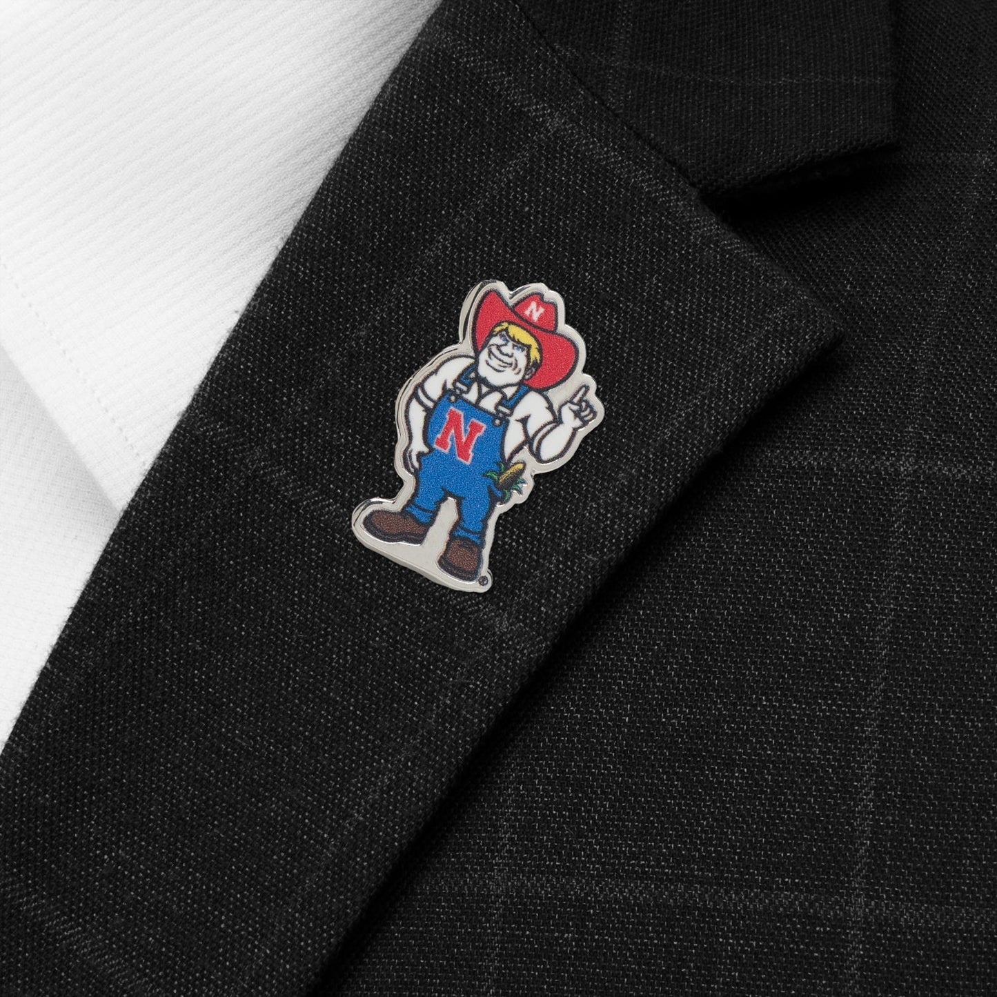 NCAA Nebraska Herbie Husker Mascot Lapel Pin