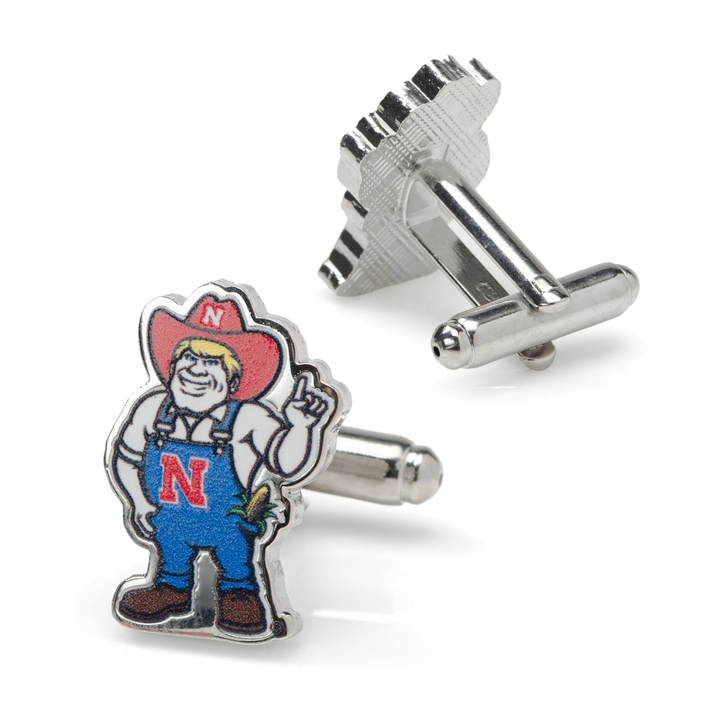 NCAA Nebraska Herbie Husker Mascot Cufflinks