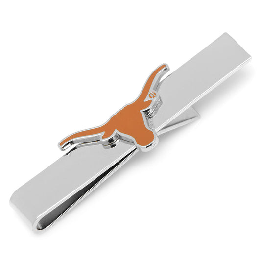 Tie clip with orange and silver design on a white background NCAA University of Texas Longhorns Tie Bar