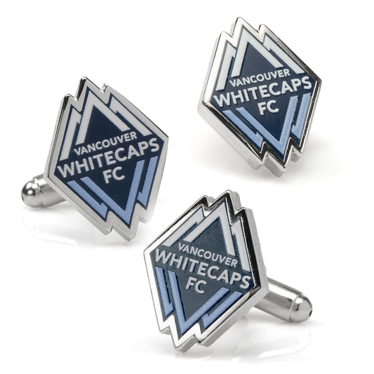 Vancouver Whitecaps FC cufflinks on a white background