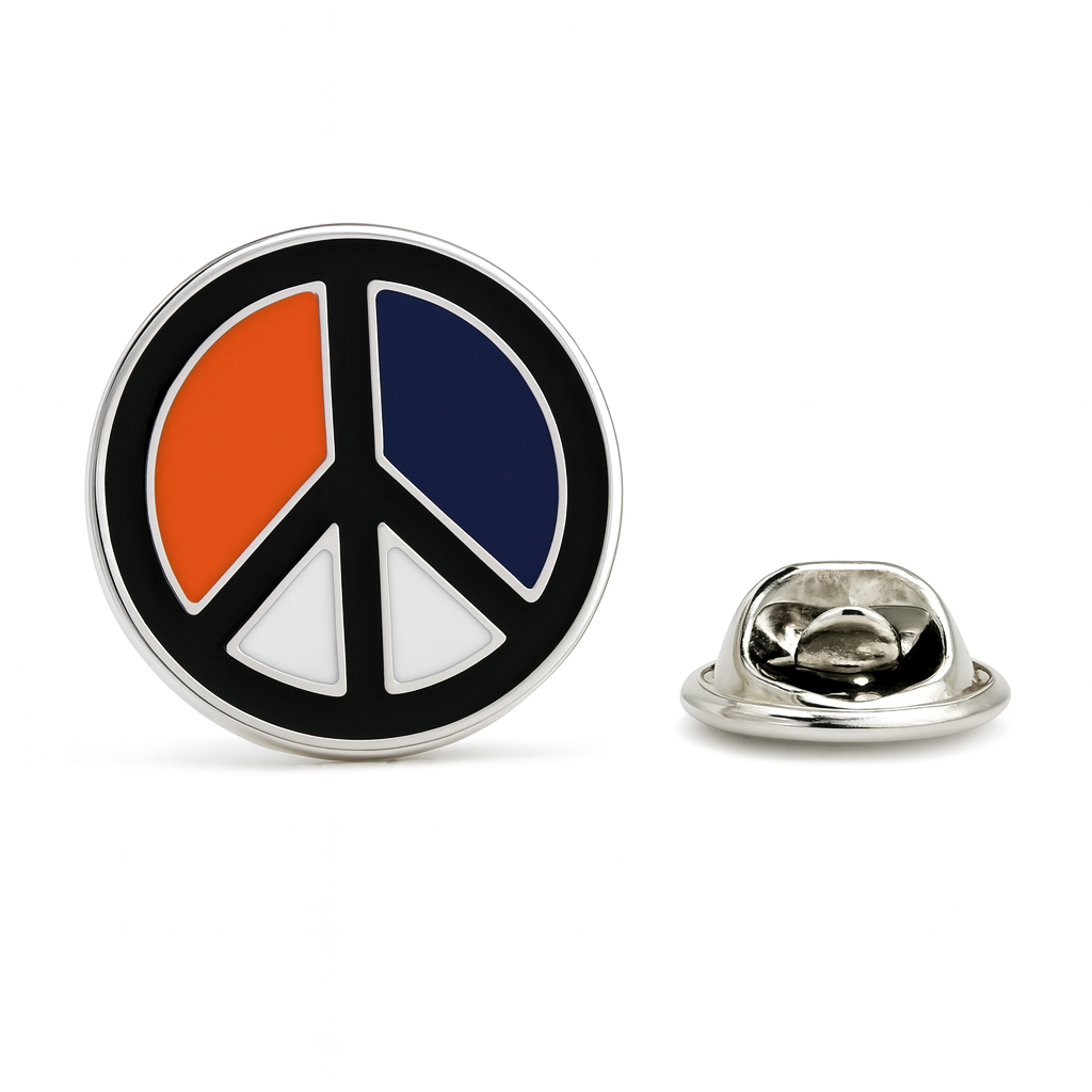 Peace Sign Pin Red White Blue Enamel Pin 3D Hand Peace Sign Lapel Pin Lanyard Pin Backpack Pin Name Tag Pin Peace Now