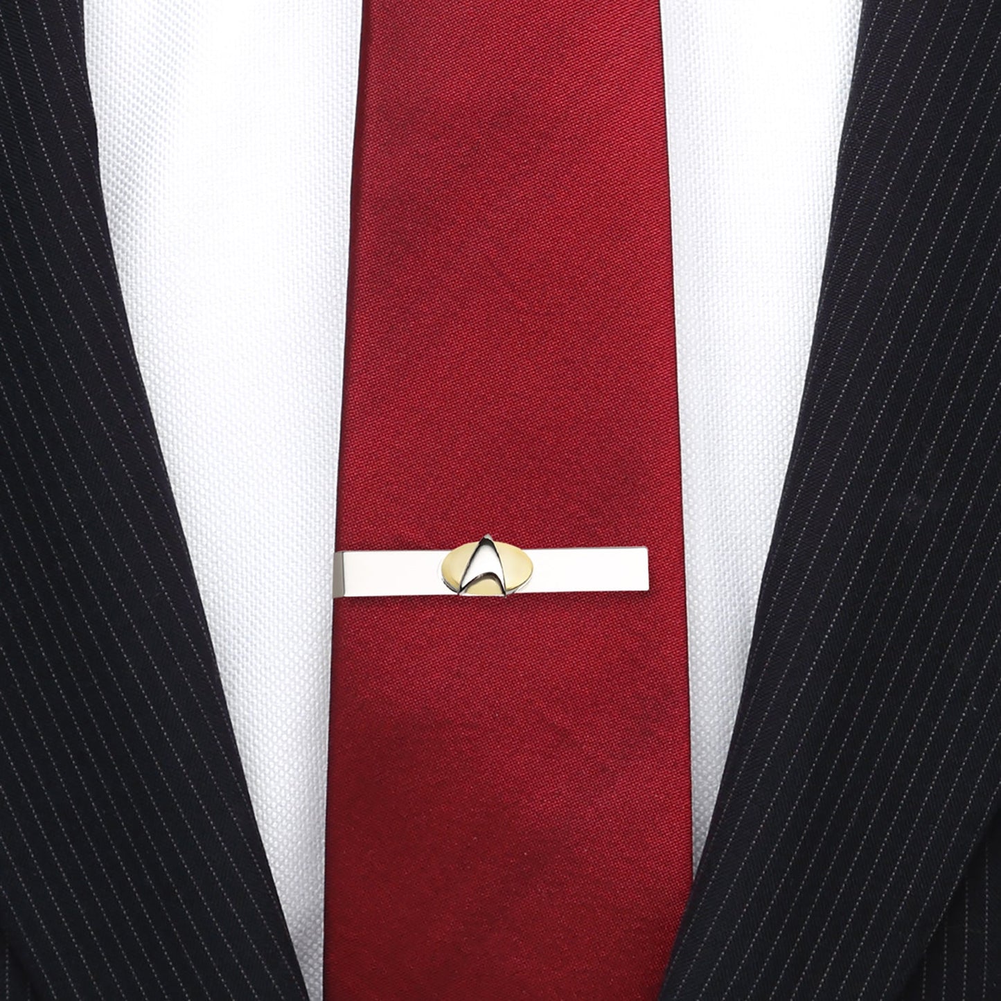 Star Trek Two Tone Delta Shield Cufflinks Tie Bar Gift Set