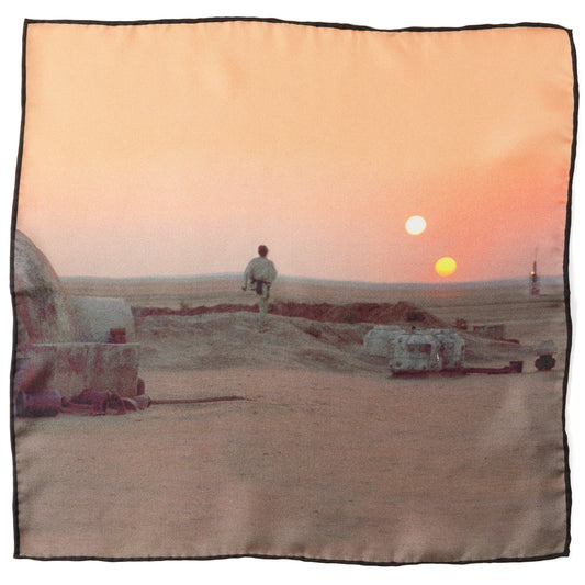 Star Wars Tatooine Binary Sunset Pocket Square