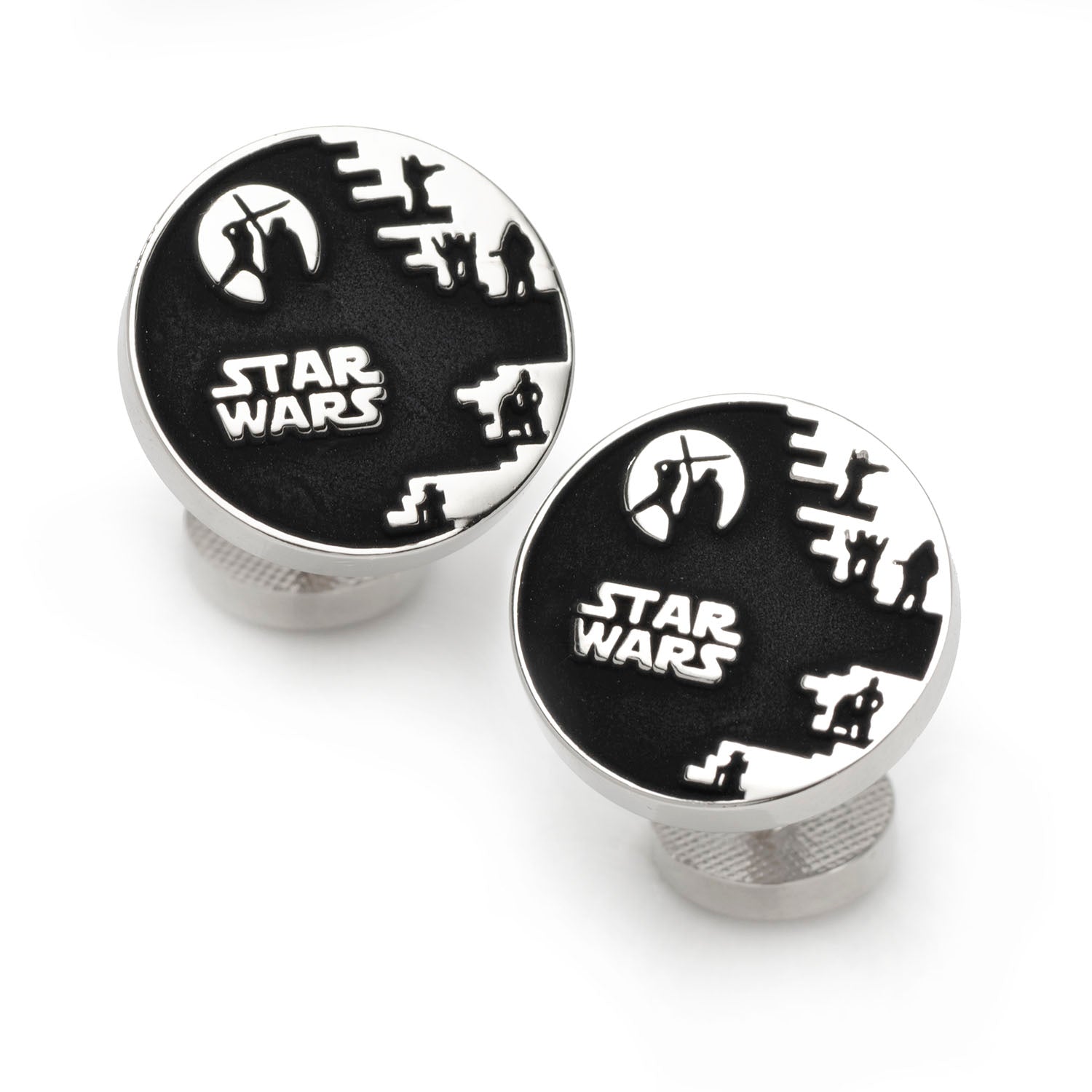 Two Star Wars-themed knobs on a white background