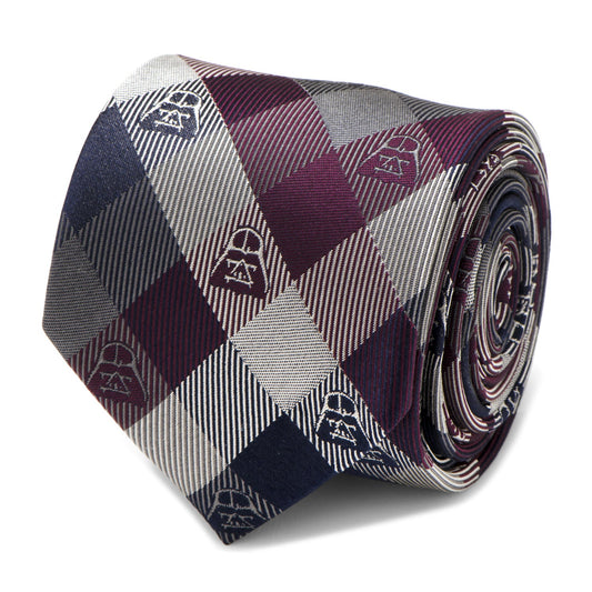 Star Wars Darth Vader Plum Plaid Tie