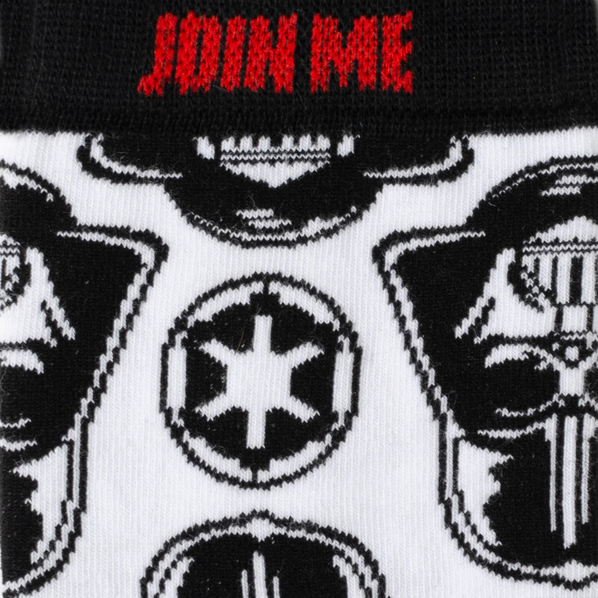 Socks with military-themed designs and 'JOIN ME' text in red.