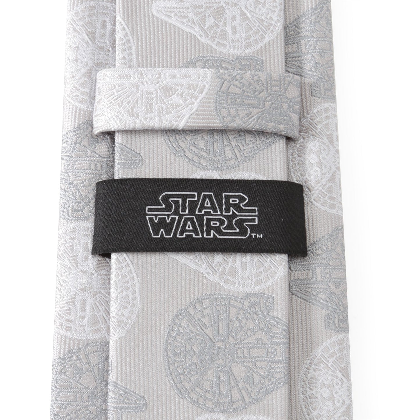 Star Wars Millennium Falcon White and Gray Checkered Tie