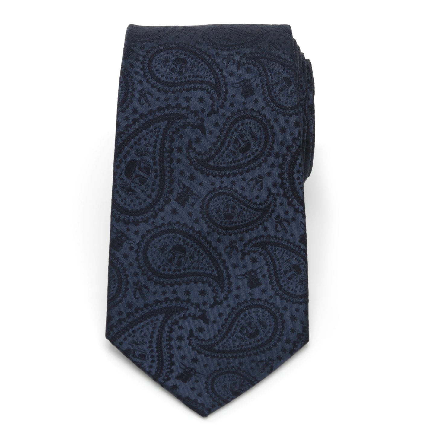 Star Wars Mandalorian and Grogu Navy Paisley Tie