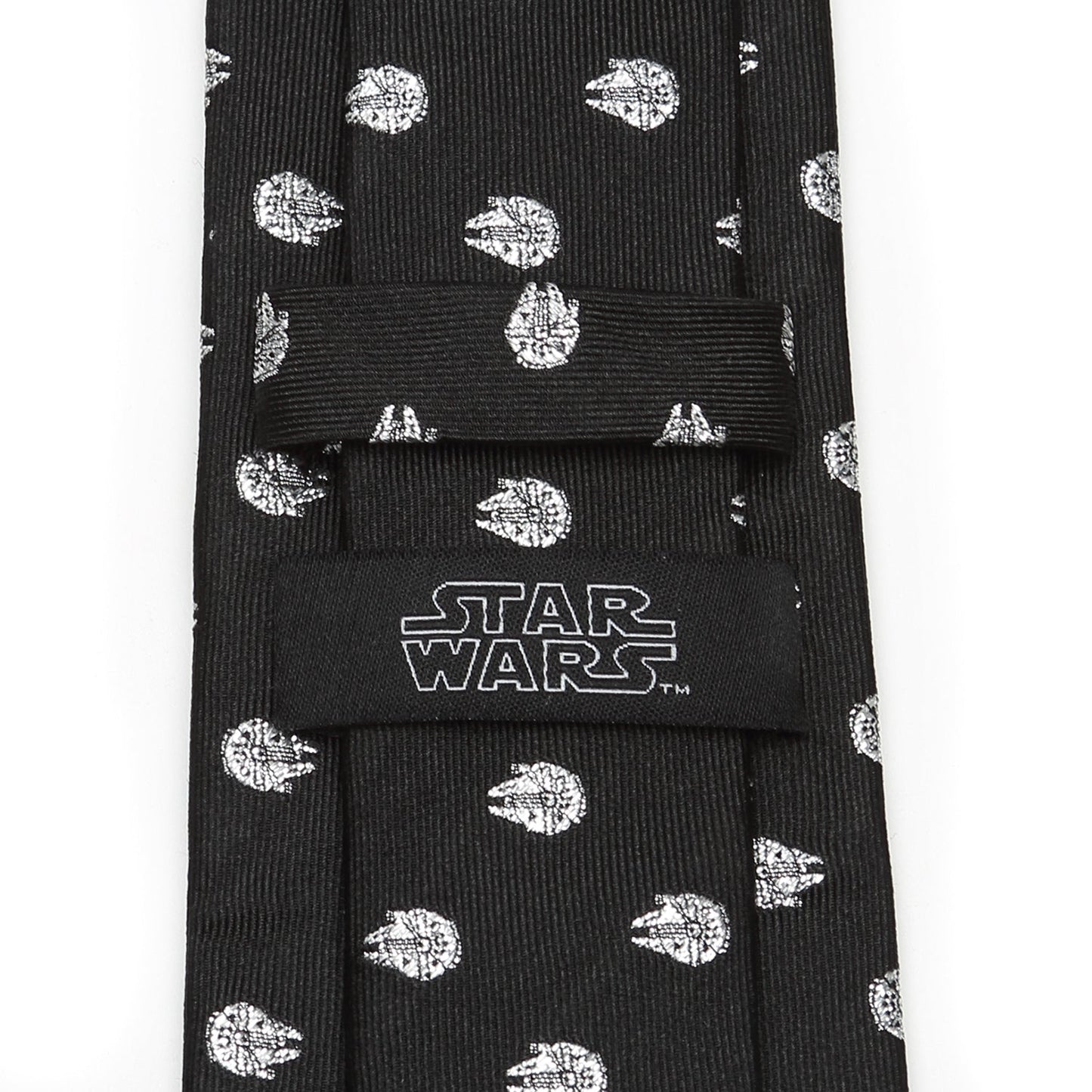 Star Wars Millennium Falcon Metallic Silver and Black Tie