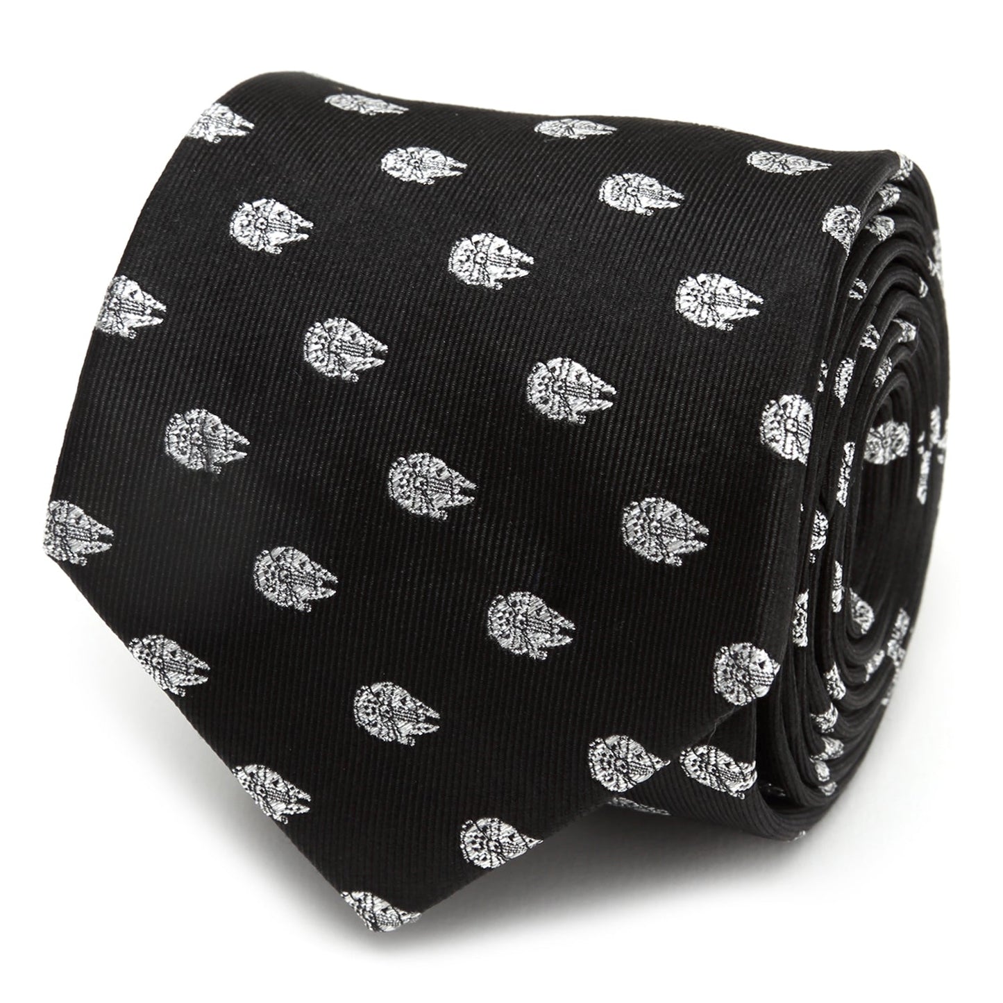 Star Wars Millennium Falcon Metallic Silver and Black Tie
