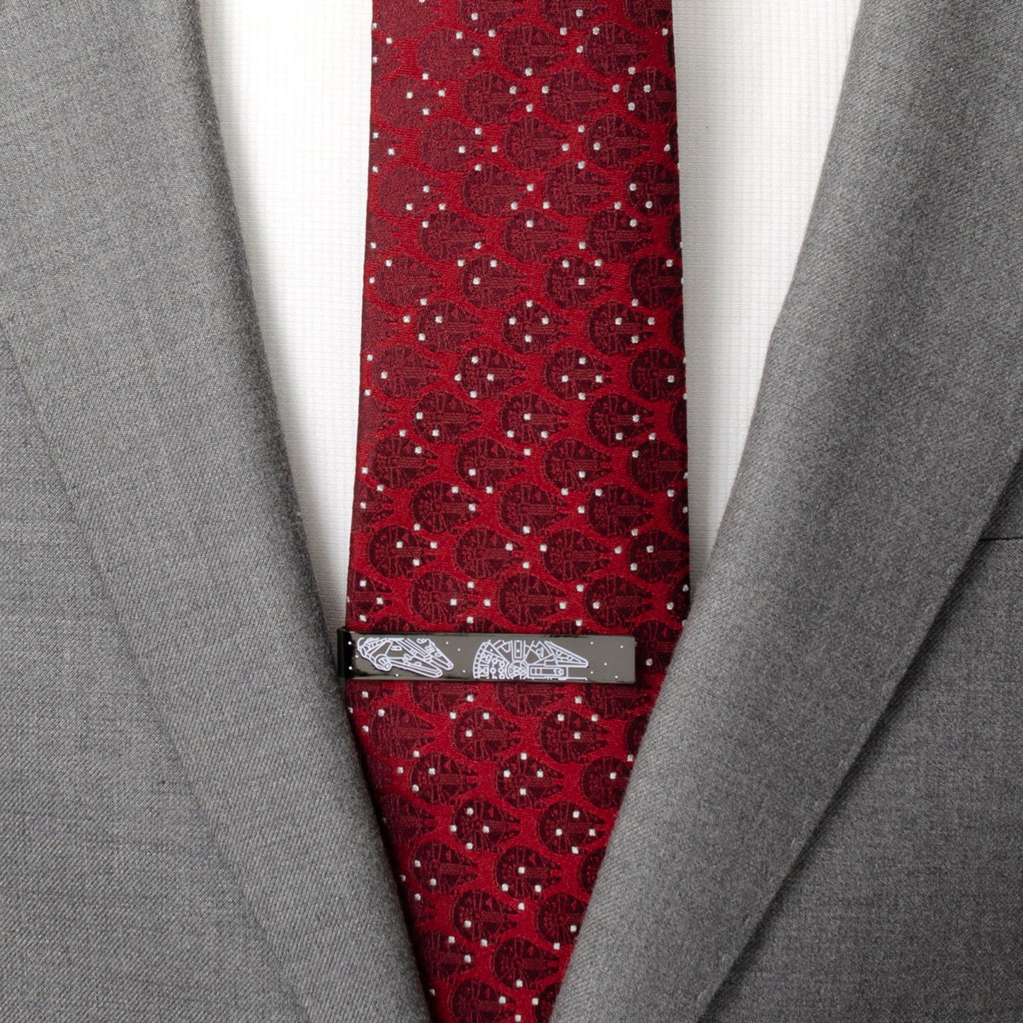 Star Wars Millennium Falcon Black and White Tie Bar