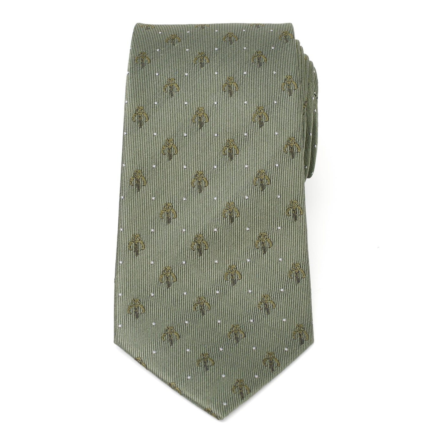 Star Wars Mandalorian Dotted Sage Green Tie