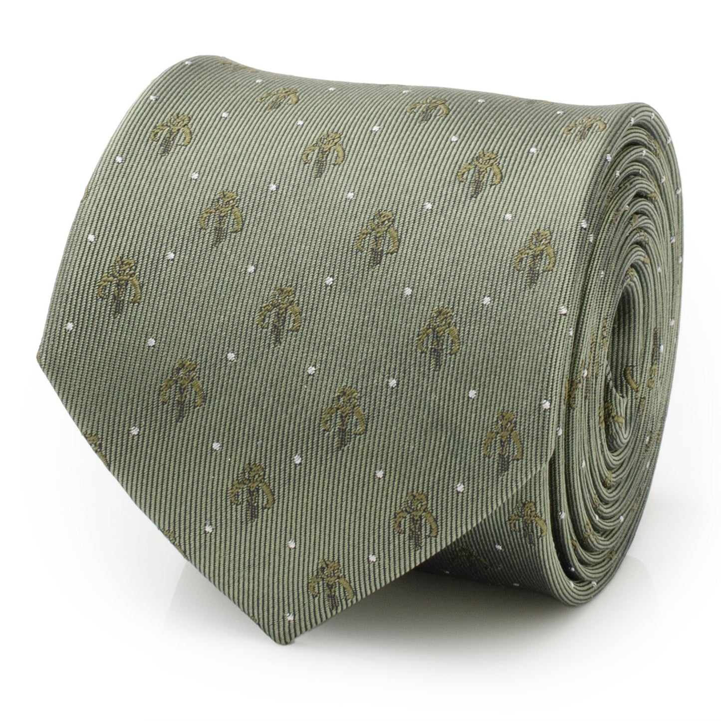 Star Wars Mandalorian Dotted Sage Green Tie