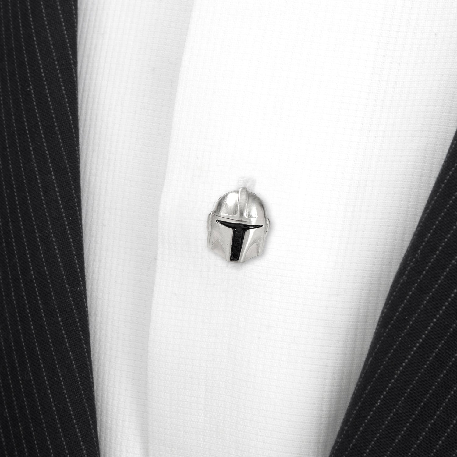 3D Mandalorian Helmet Studs – stainless steel Star Wars formal accessories