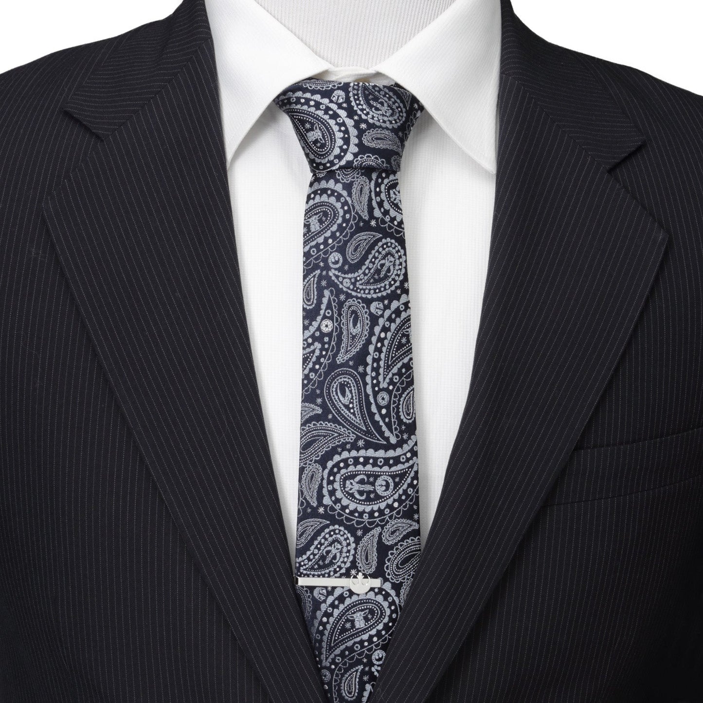 Star Wars Mandalorian Blue Paisley Tie