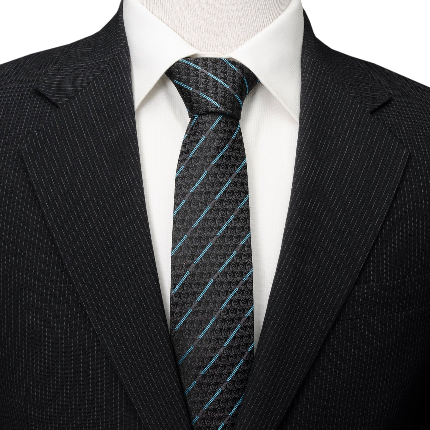 Star Wars Obi-Wan Kenobi LIGHTSABER Pattern Black Tie