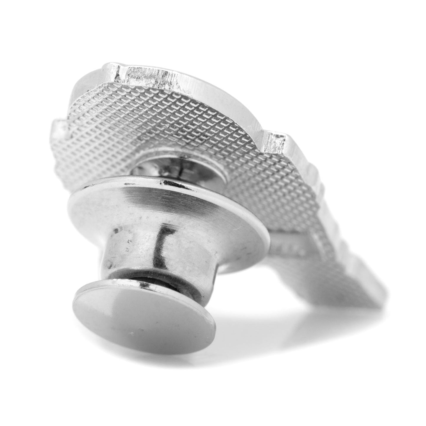 Metal knob on a white background