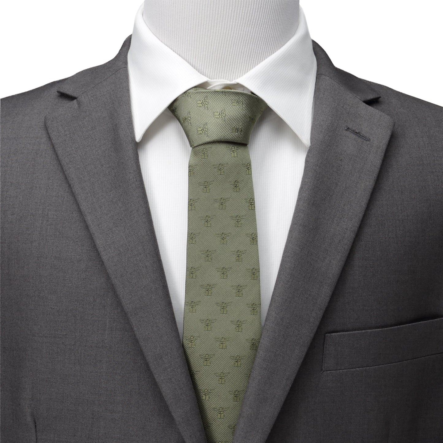Star Wars Grogu Sage Green Tie