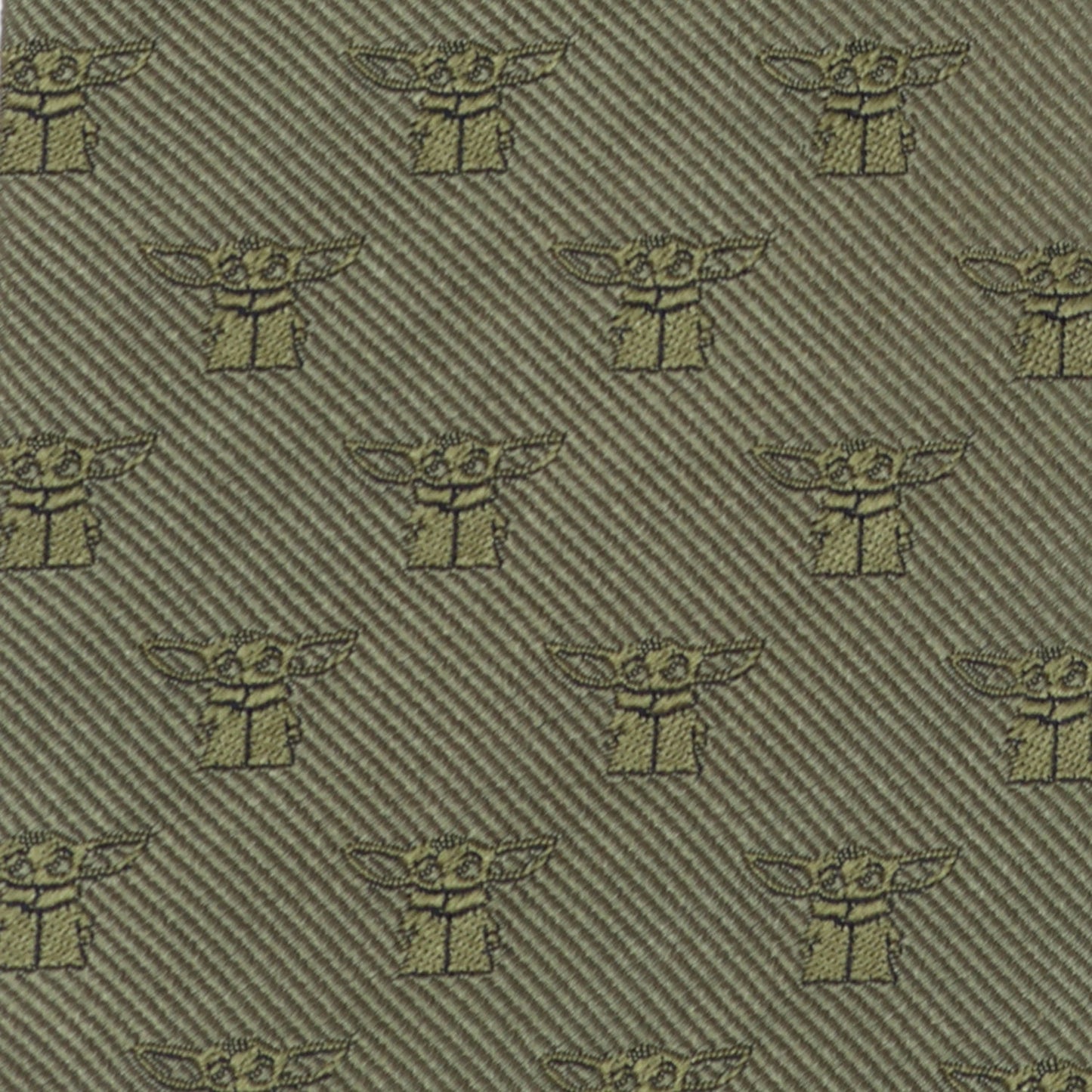 Pattern of a character with large ears on a textured green background