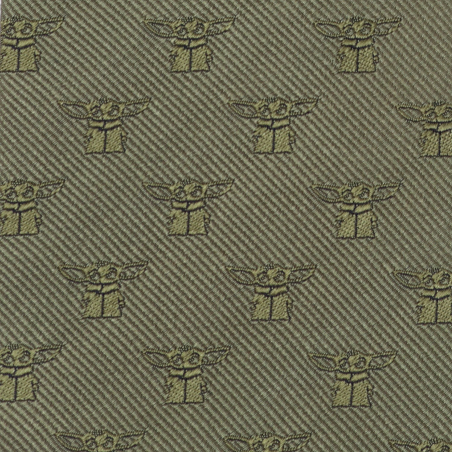 Pattern of a character with large ears on a textured green background