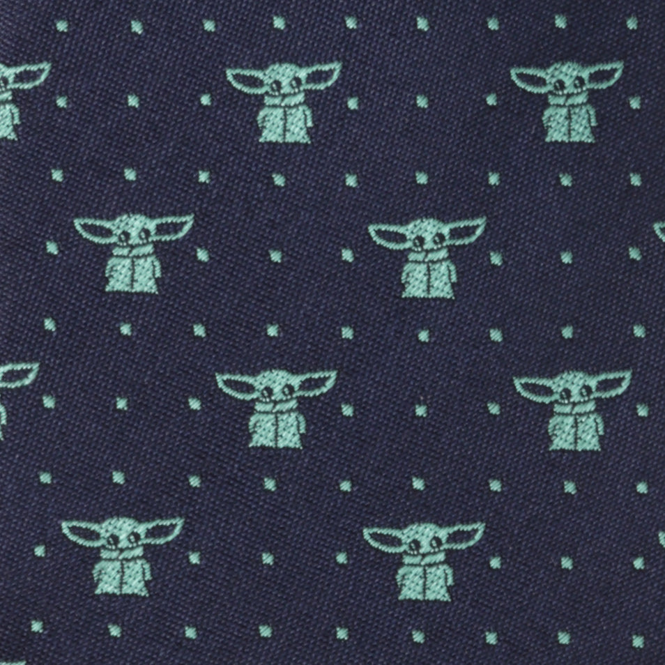 Star Wars Grogu Boy's Navy Dotted Zipper Tie