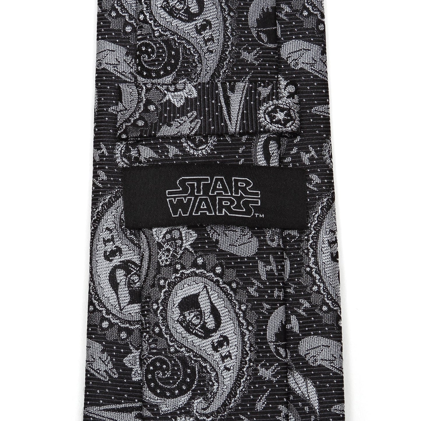 Star Wars Darth Vader Black and White Paisley Tie