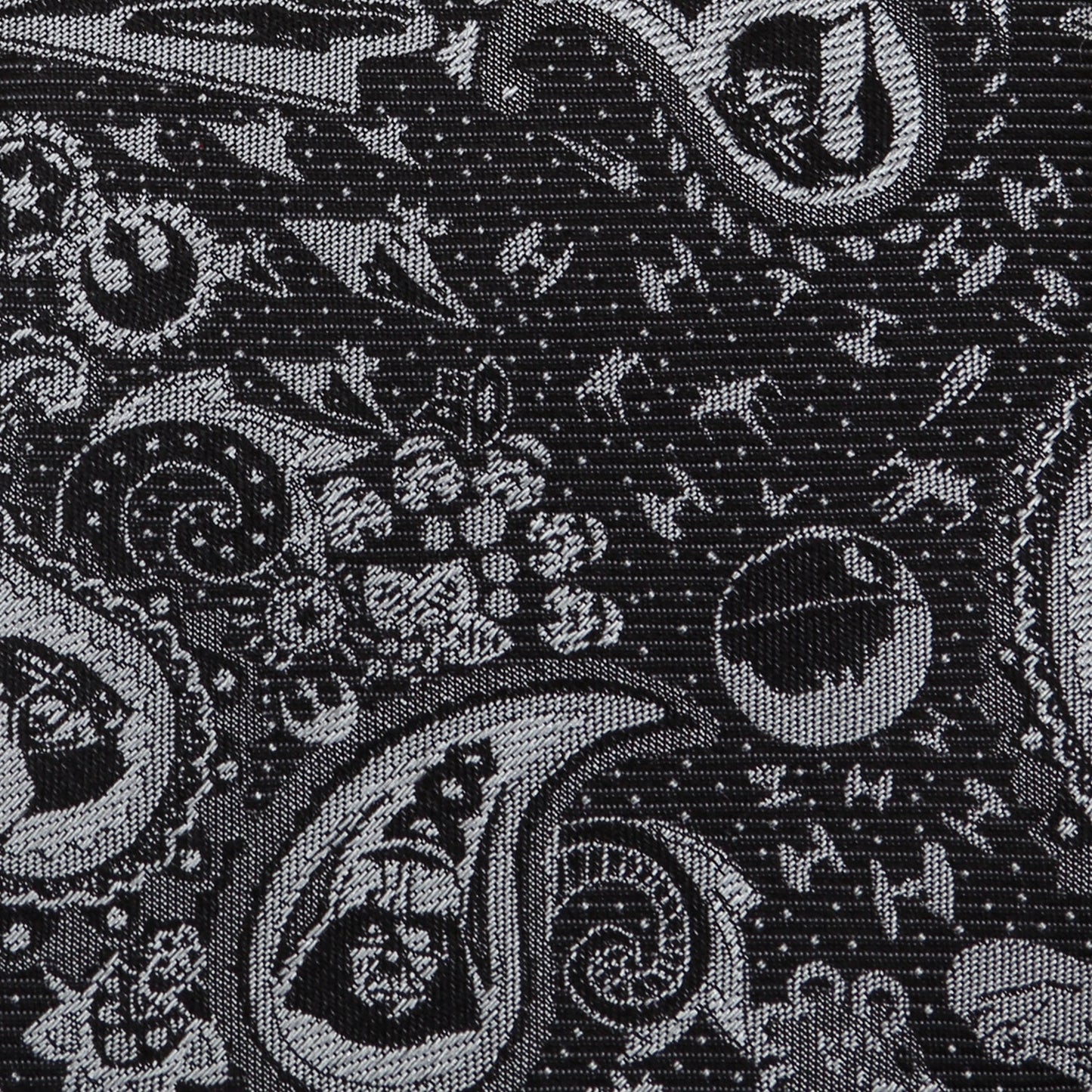 Star Wars Darth Vader Black and White Paisley Tie