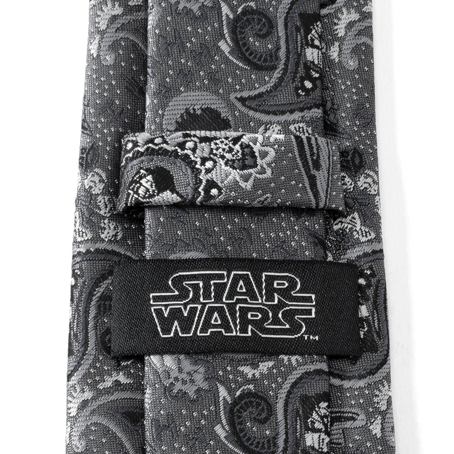 Star Wars Darth Vader Gray Paisley Tie