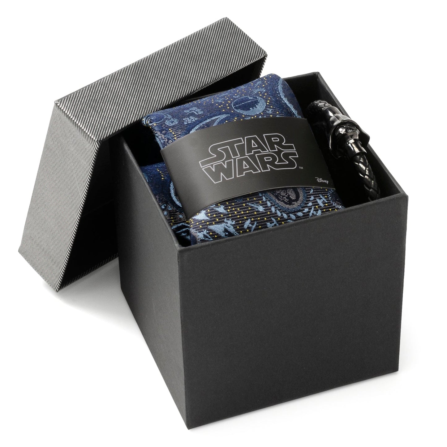Star Wars Darth Vader Blue and Gray Paisley Tie and Bracelet Gift Set