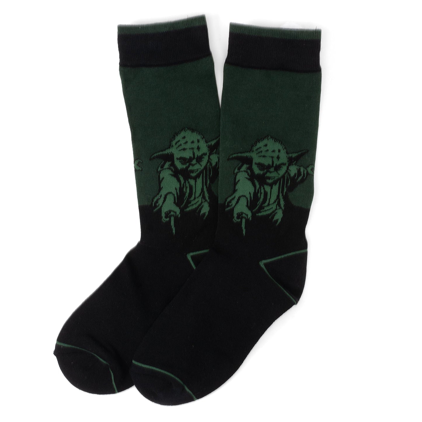 Star Wars Yoda Green Dress Socks and Jedi Order Crest Lapel Pin Gift Set