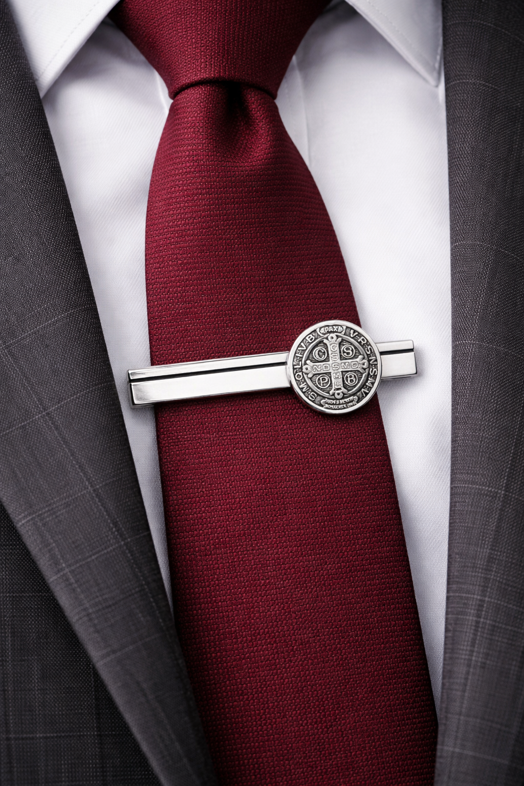 st benedict tie clip gift for him wedding groomsmen accessory