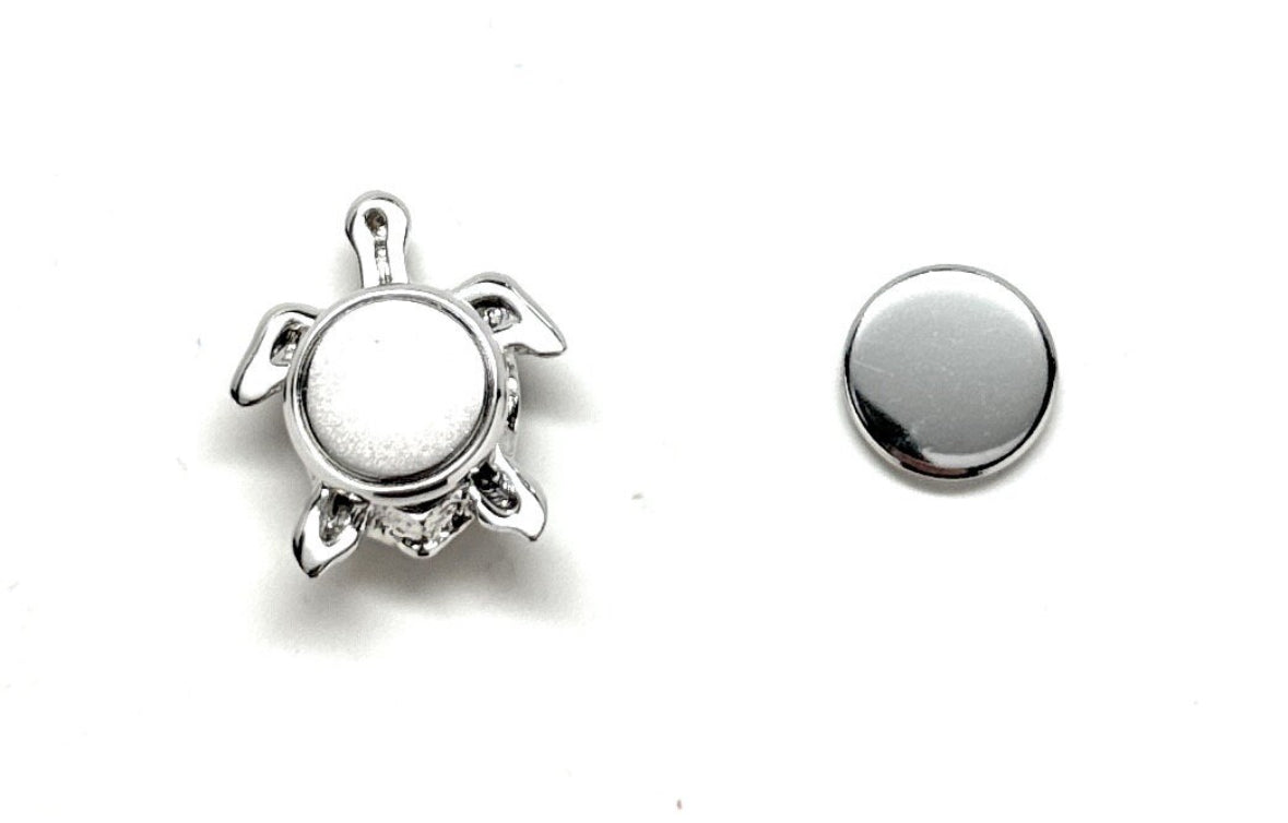 Sea Turtle Pin Magnet on back