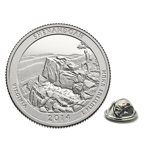 Shenandoah National Park Coin Lapel Pin Uncirculated U.S. Quarter 2014 Tie Pin