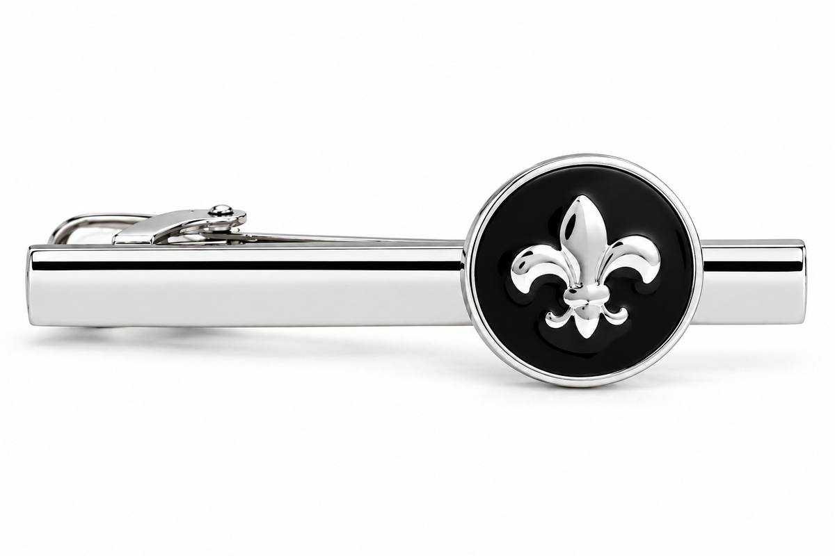 Silver Fleur-de-Lis Tie Clip
