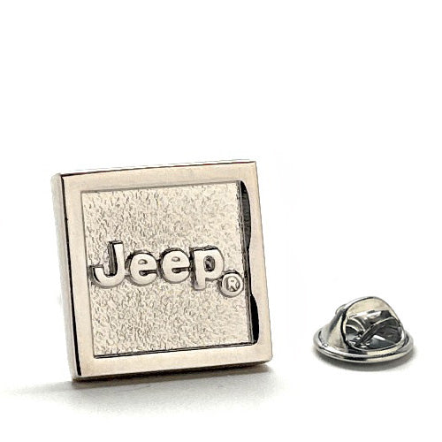 Silver Jeep Logo Lapel Pin