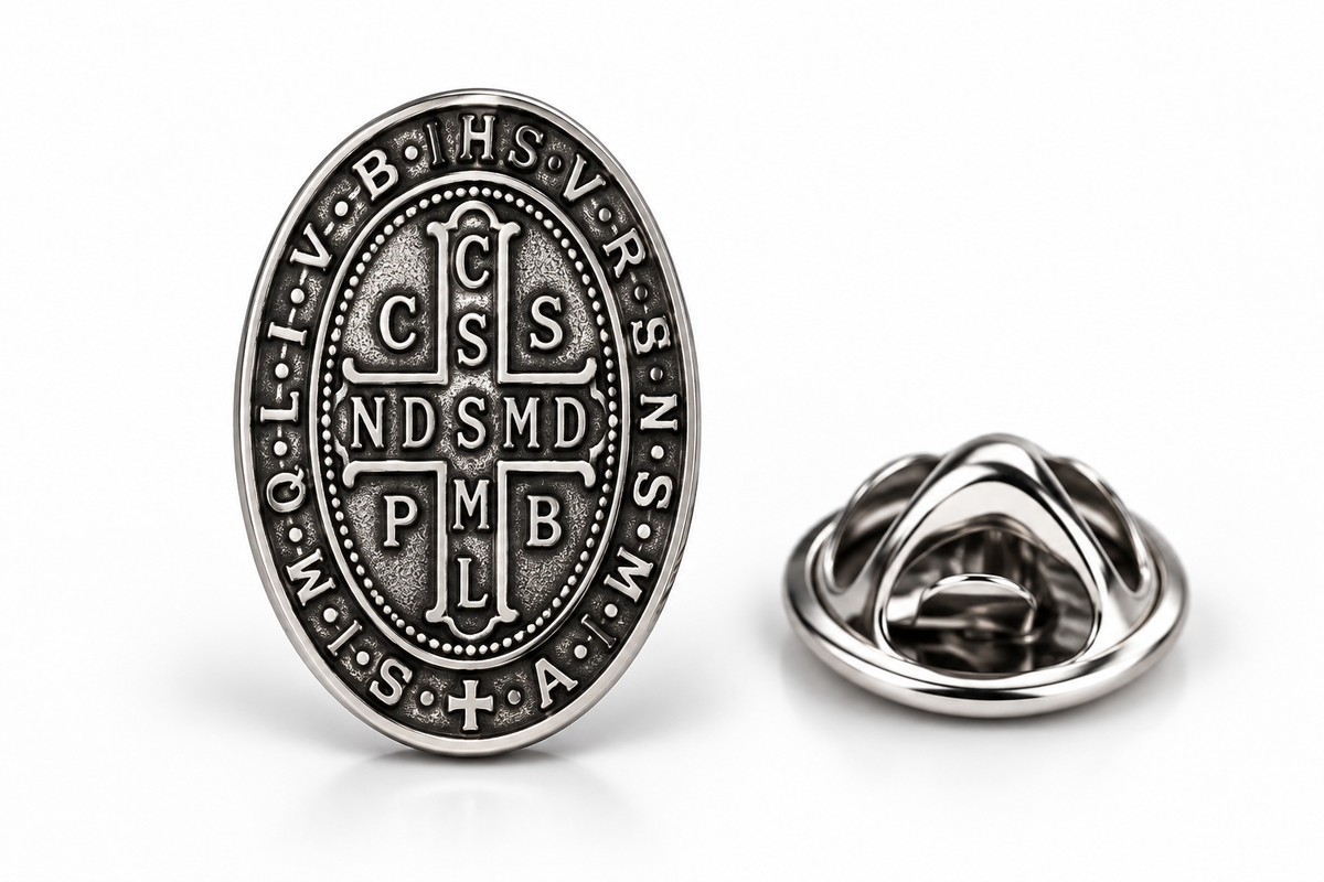St. Benedict Cross Medal Lapel Pin
