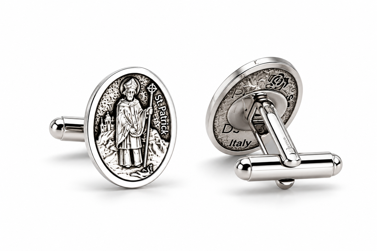 St. Patrick Cufflinks backside