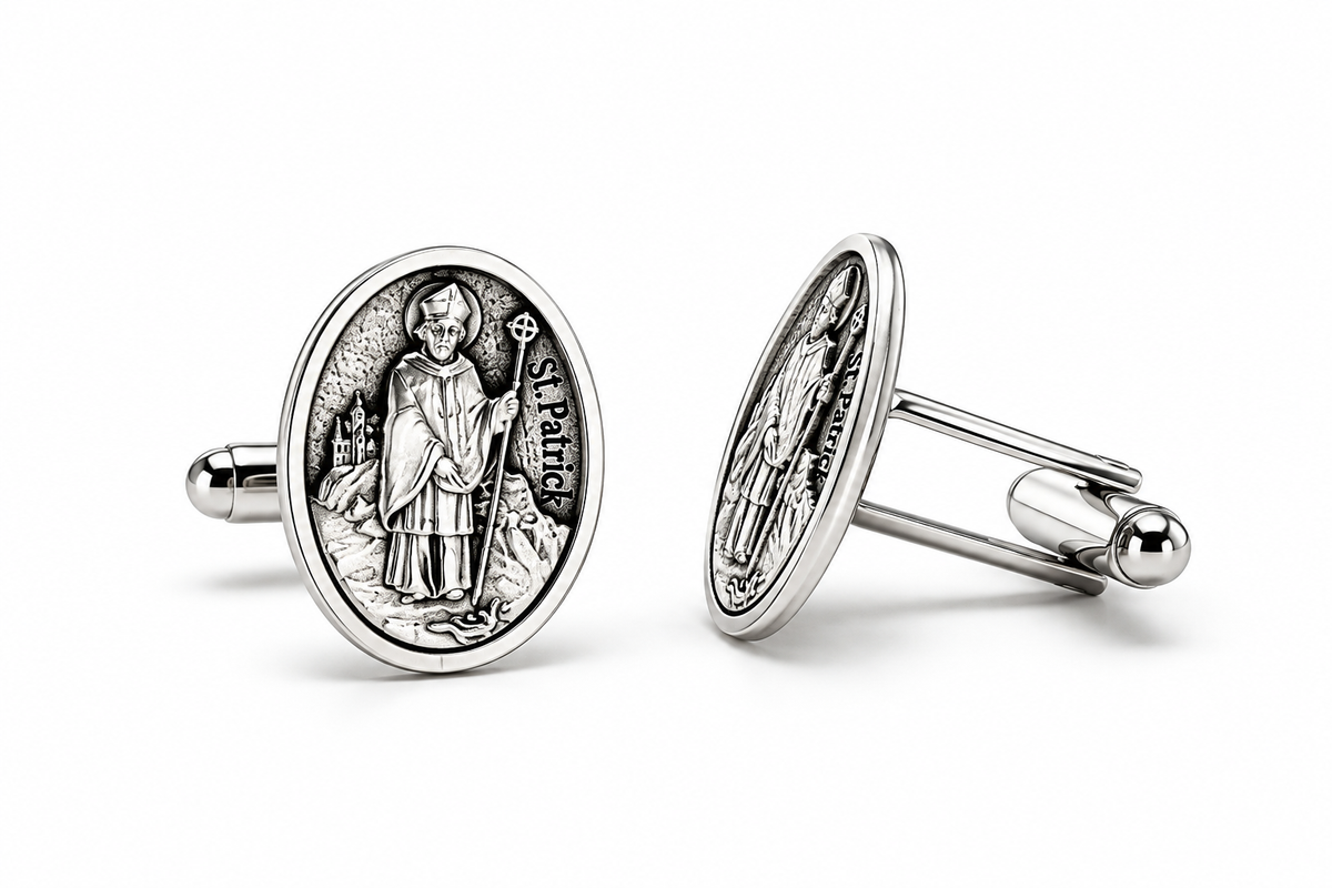 St. Patrick Cufflinks sideview