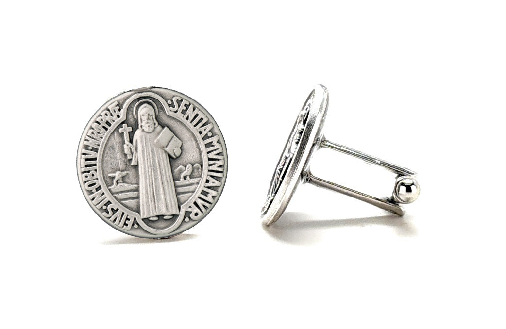 Religious dress cufflinks silver
