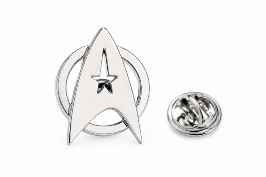 Star Trek logo pin on a white background