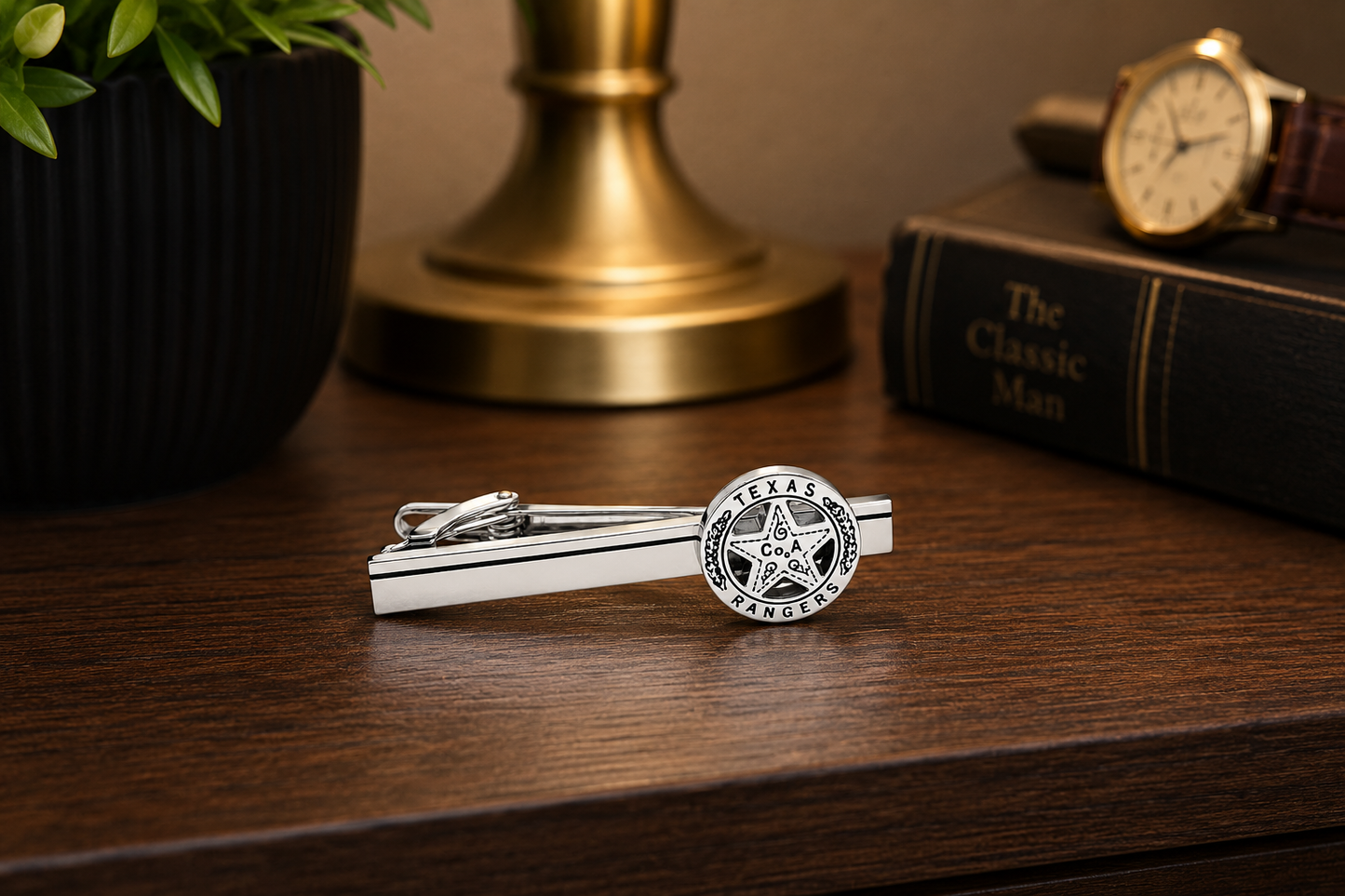 Texas Ranger Badge Tie Clip nightstand