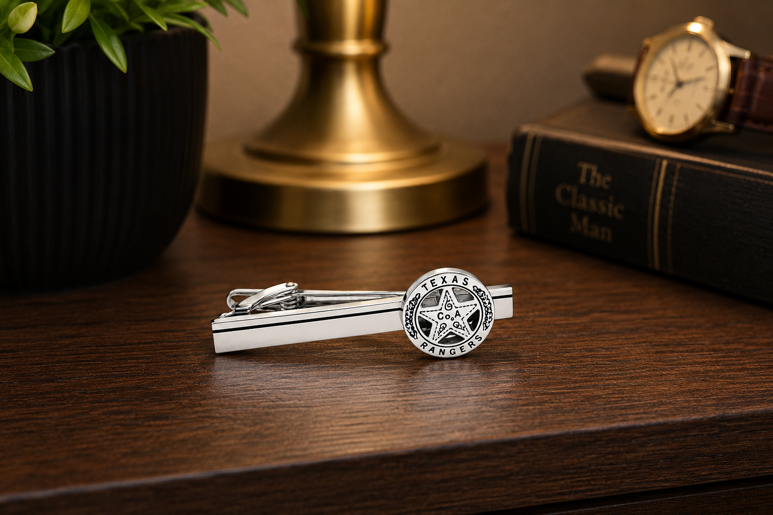 Texas Ranger Badge Tie Clip nightstand