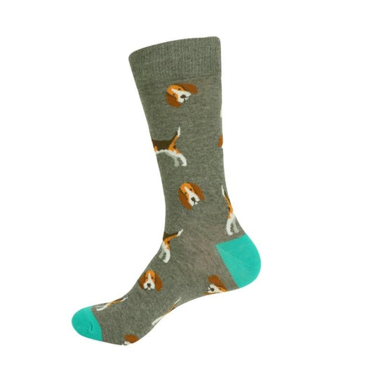 Men's Beagle Dog Novelty Socks Dog Lovers Socks Mans Best Friend Great Gift for Dog Owners