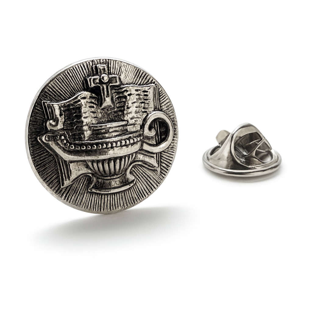 Virgin Lamps Pin The Vatican Library Collection Silver Rhodium Platting Enamel Pin Holy Father Pin Christain Catholic Oil Lapel Pin