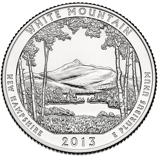 White Mountain National Forest Coin Lapel Pin Uncirculated U.S. Quarter 2013 Tie Pin