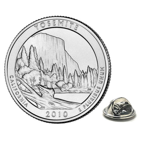 Yosemite National Park Coin Lapel Pin Uncirculated U.S. Quarter 2010 Tie Pin