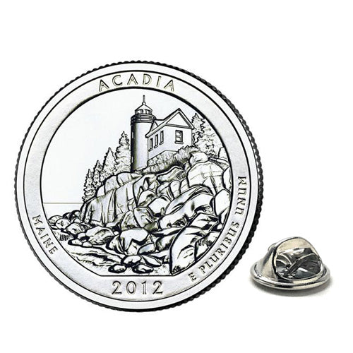 Acadia National Park Coin Lapel Pin Uncirculated U.S. Quarter 2012 Tie Pin