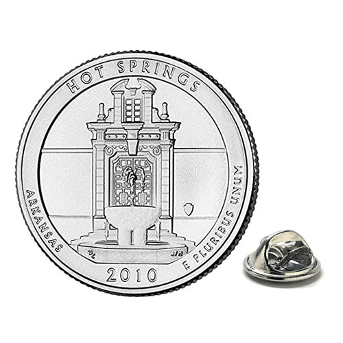 Hot Springs National Park Coin Lapel Pin Uncirculated U.S. Quarter 2010 Tie Pin