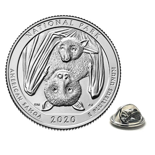 National Park of American Samoa Coin Lapel Pin Uncirculated U.S. Quarter 2020 Tie Pin